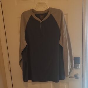 The Foundry Supply Co. Gray and Black Long Sleeve Shirt